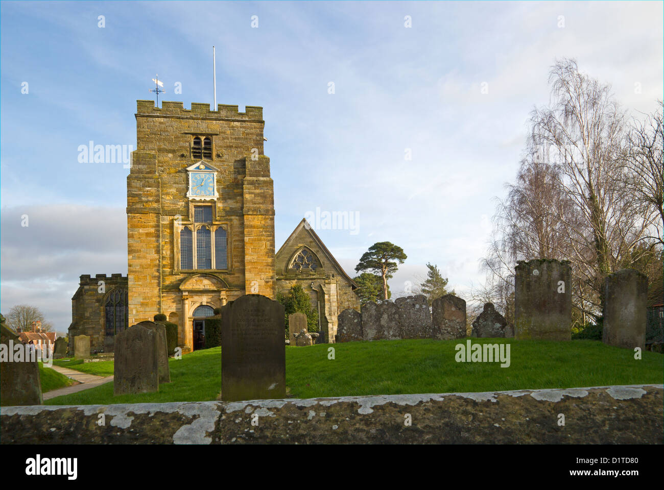 Dorfkirche Goudhurst Kent England Stockfoto