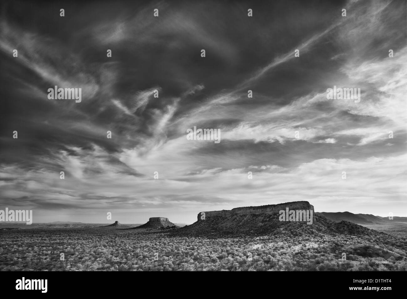 Ansicht des Ugab Terrassen von Finger-Rock in Damarland Namibias Stockfoto