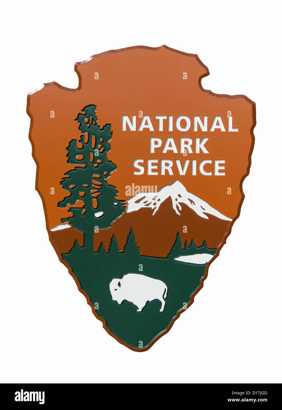USA-Nationalpark-Service-Zeichen. Stockfoto