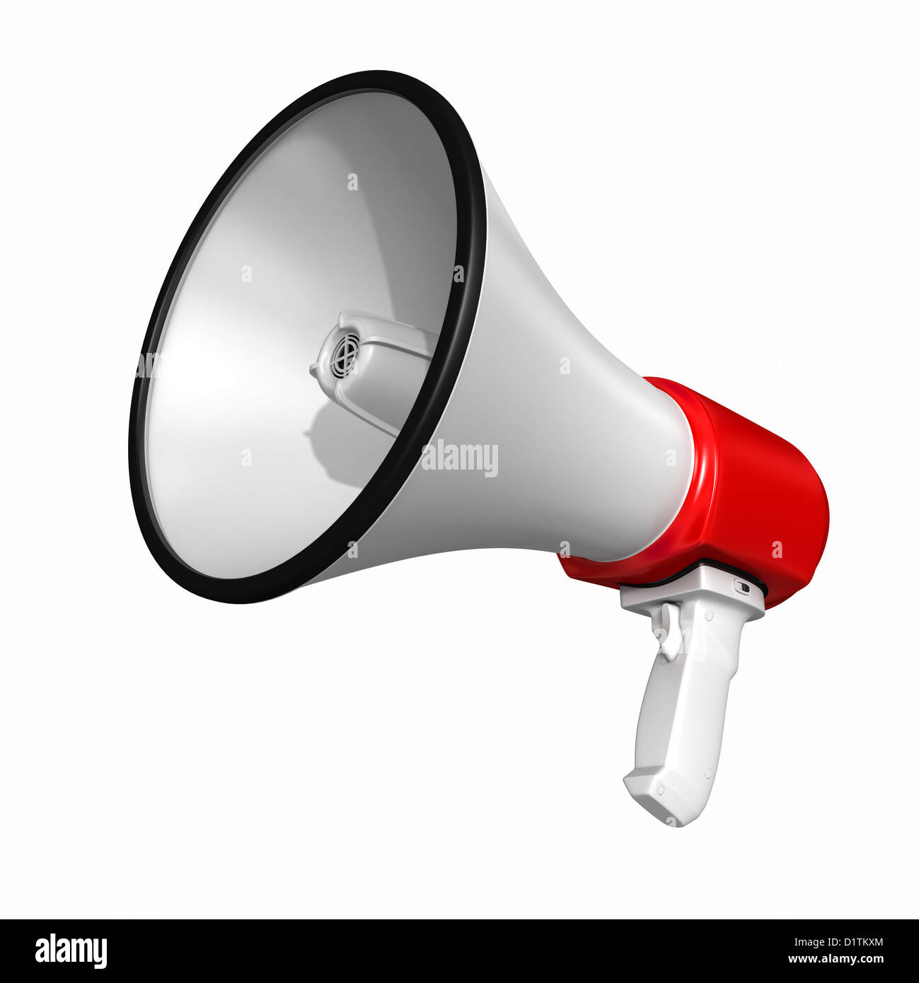 Lautsprecher oder Megaphon - isoliert auf weißem Hintergrund Stockfoto