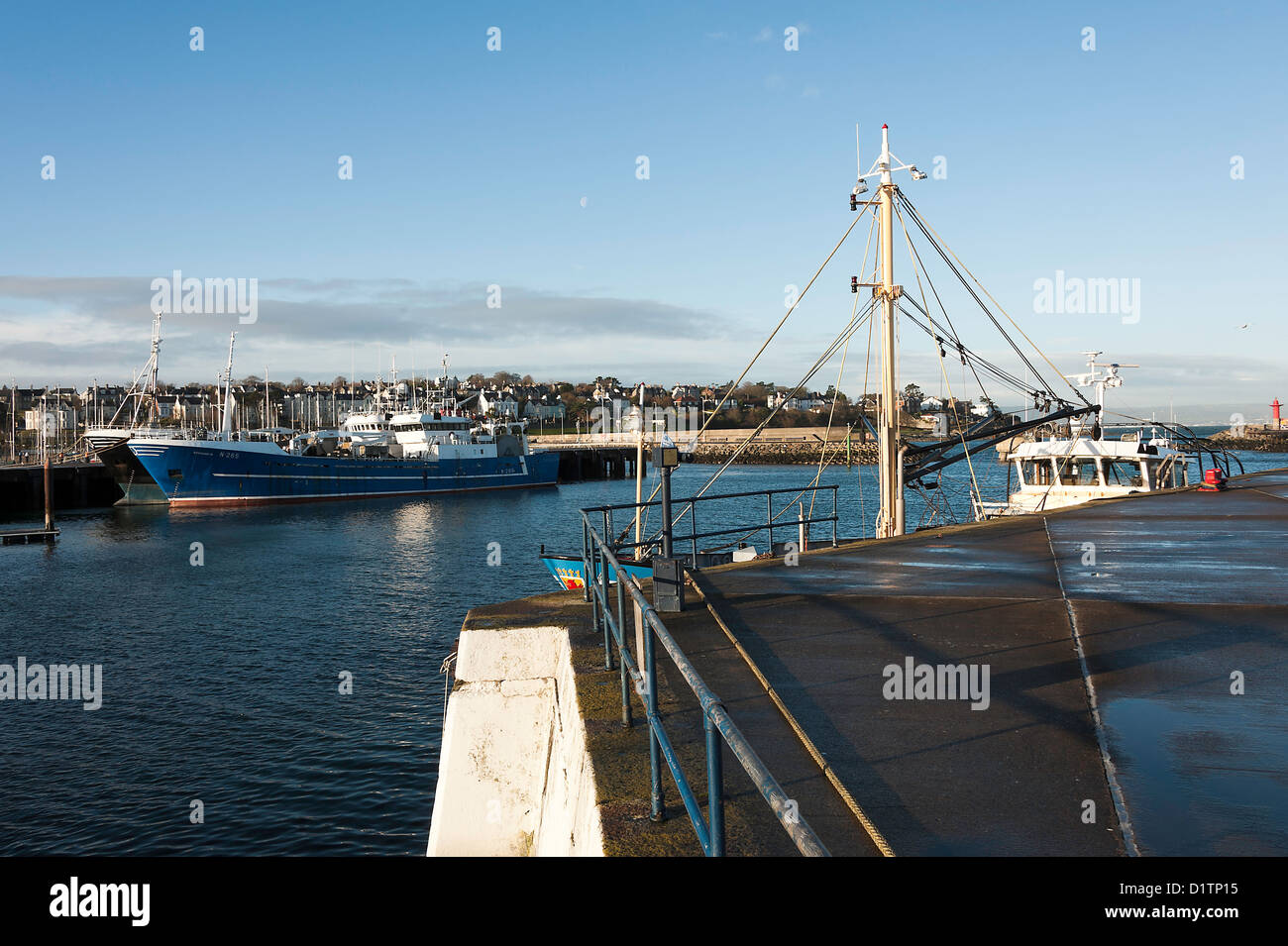 Große Seeschiffe Trawler Liegeplatz am Kai in Bangor Hafen County Down Nordirland Vereinigtes Königreich UK Stockfoto