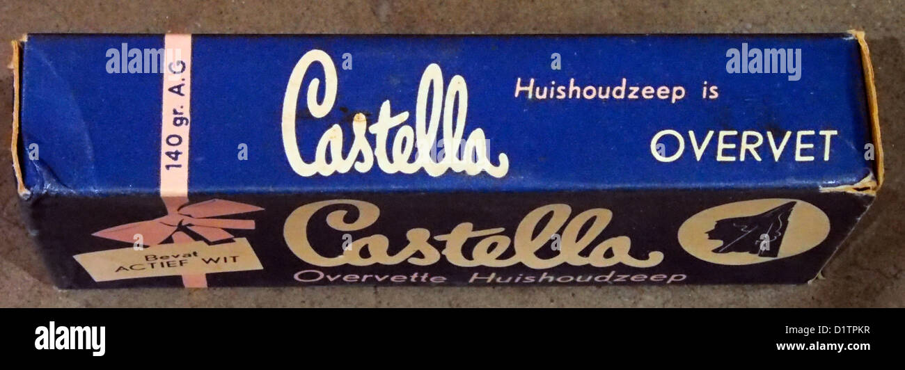 Produkte für den Haushalt, Castella Overvette Huishoudzeep Stockfoto