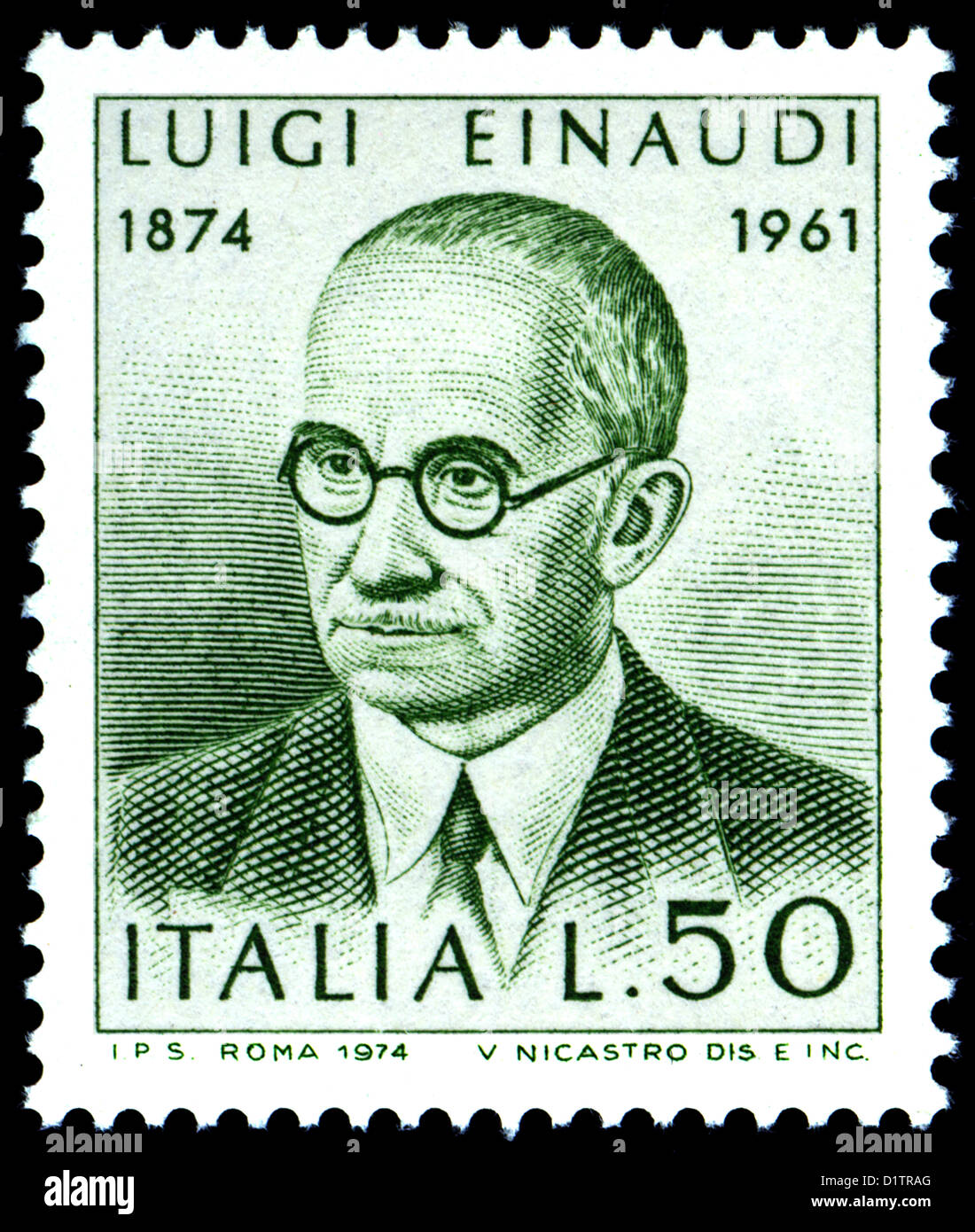 Luigi Einaudi, (24. März 1874 – 30. Oktober 1961) war ein italienischer Politiker und Ökonom. Stockfoto