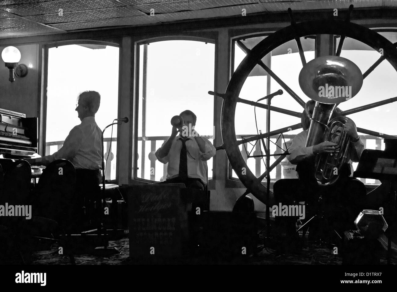 Dixieland-Jazz, authentischen Kreuzfahrt Dampfschiff Natchez, New Orleans, Bundesstaat Louisiana, USA, Nordamerika, Stockfoto