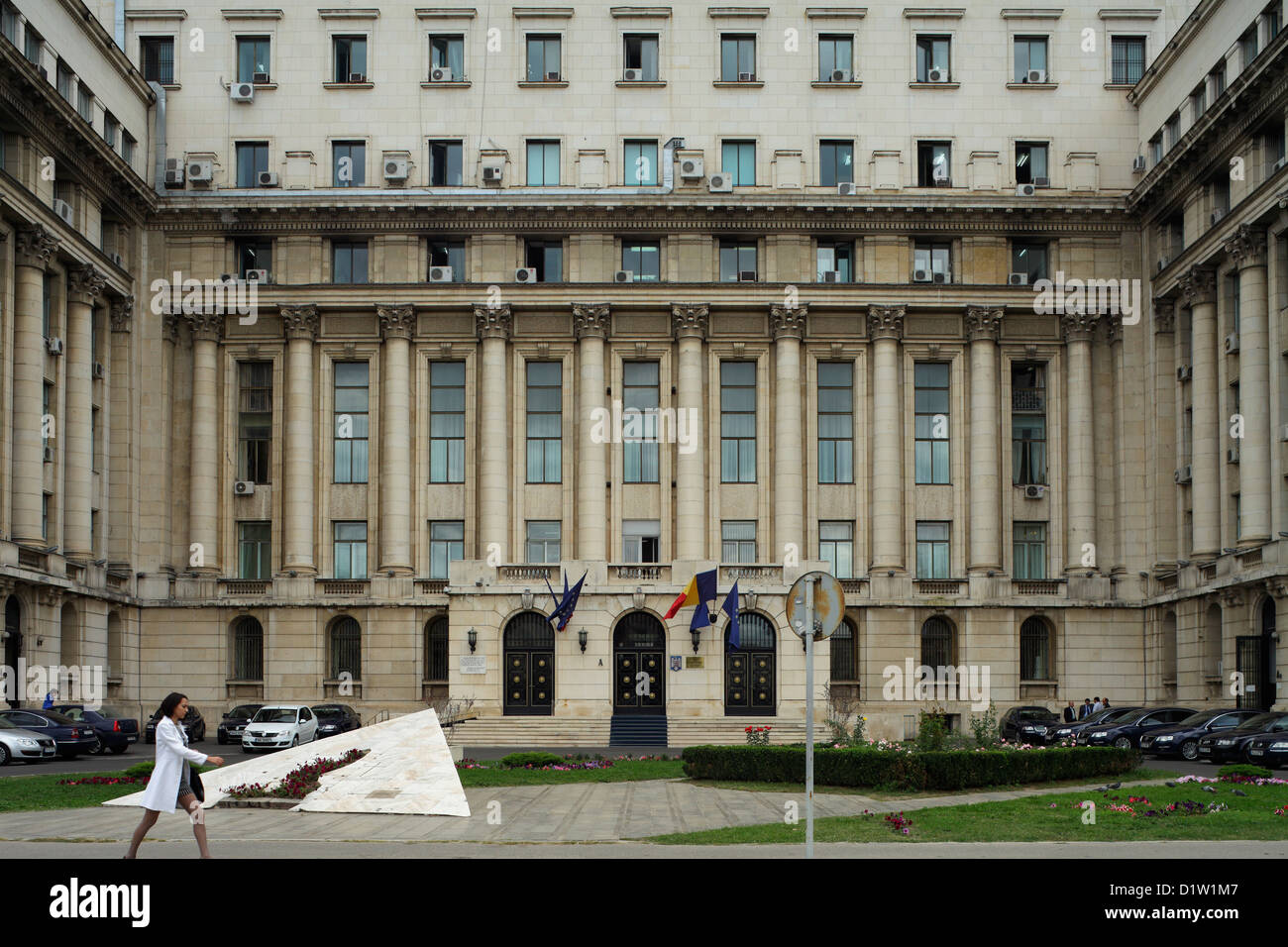 Bukarest, Rumänien, des Innenministeriums in Bukarest Revolutionsplatz Stockfoto