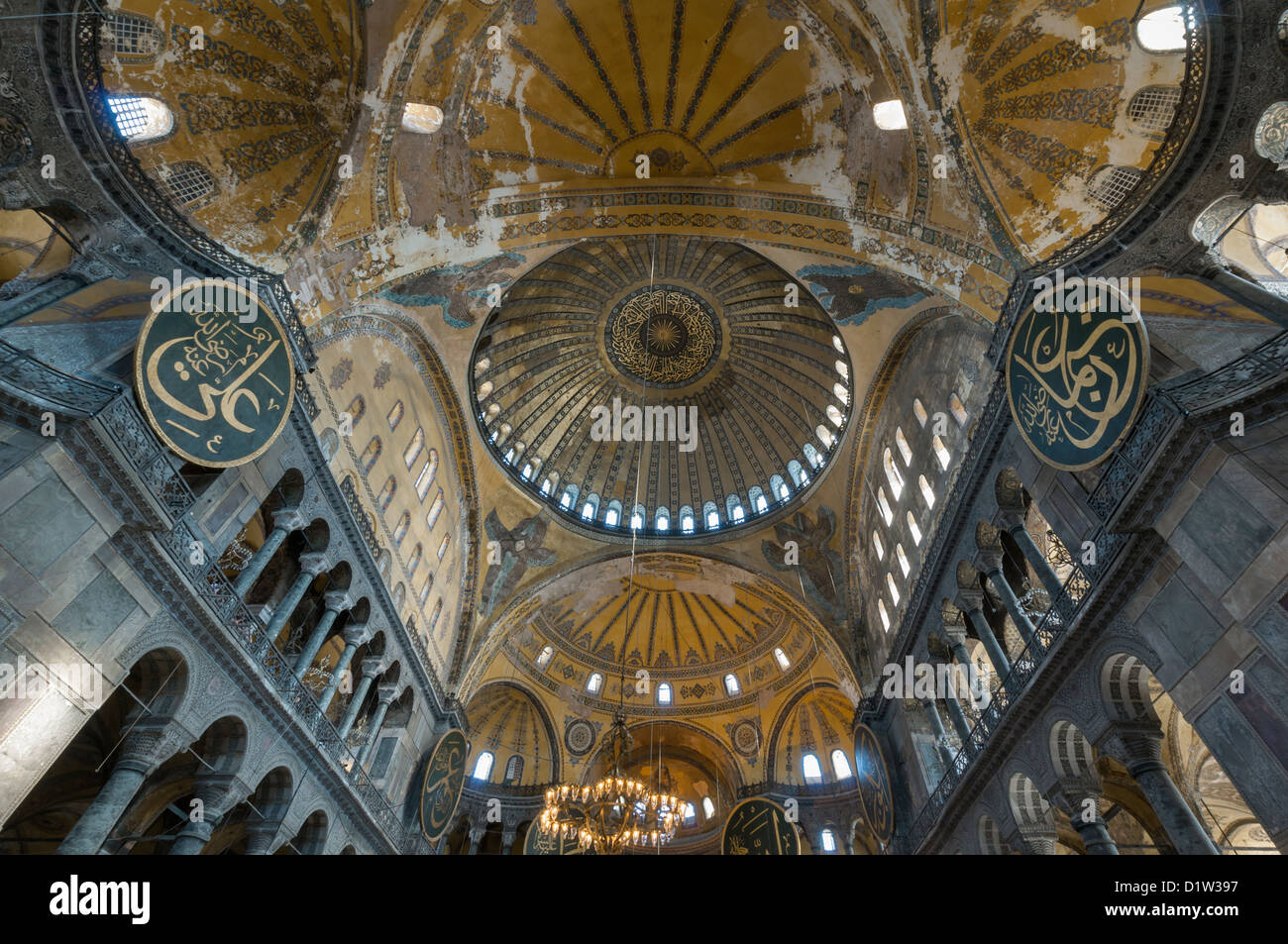 Innenansicht der Hagia Sophia in Istanbul, Türkei Stockfoto