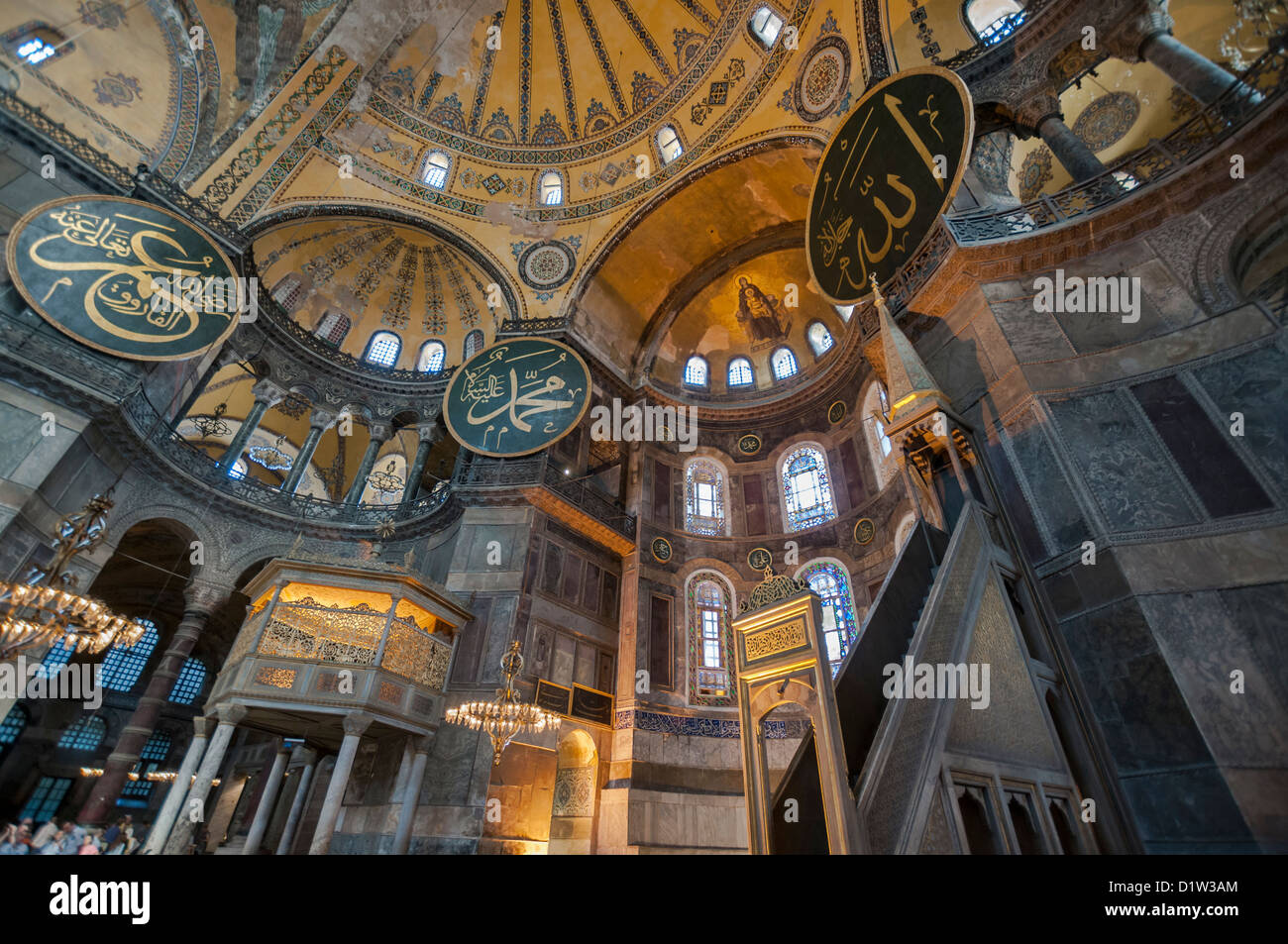 Innenansicht der Hagia Sophia in Istanbul, Türkei Stockfoto