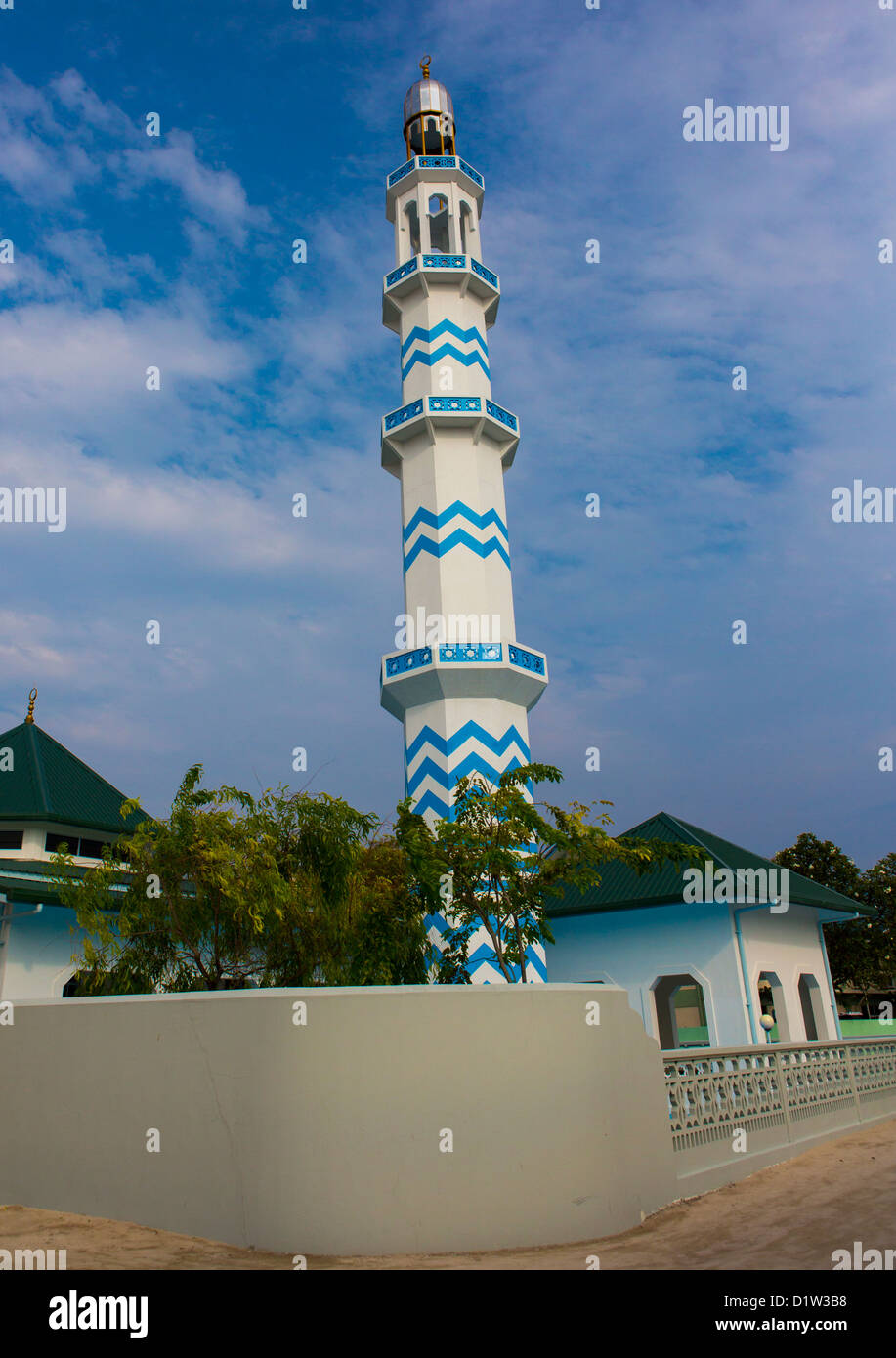 Minarett der Moschee, Eydhafushi, Baa Atoll, Malediven Stockfoto