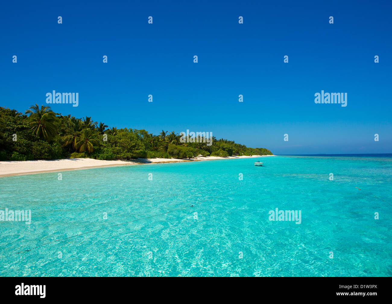 Soneva Fushi Hotelstrand, Baa Atoll, Malediven Stockfoto