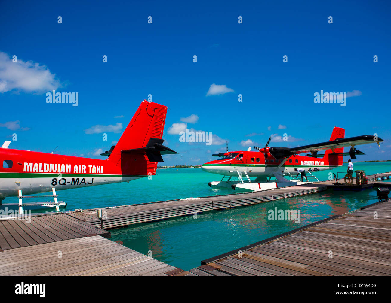 Maldivian Air Taxi Wasserflugzeugen Terminal, Male, Malediven Stockfoto