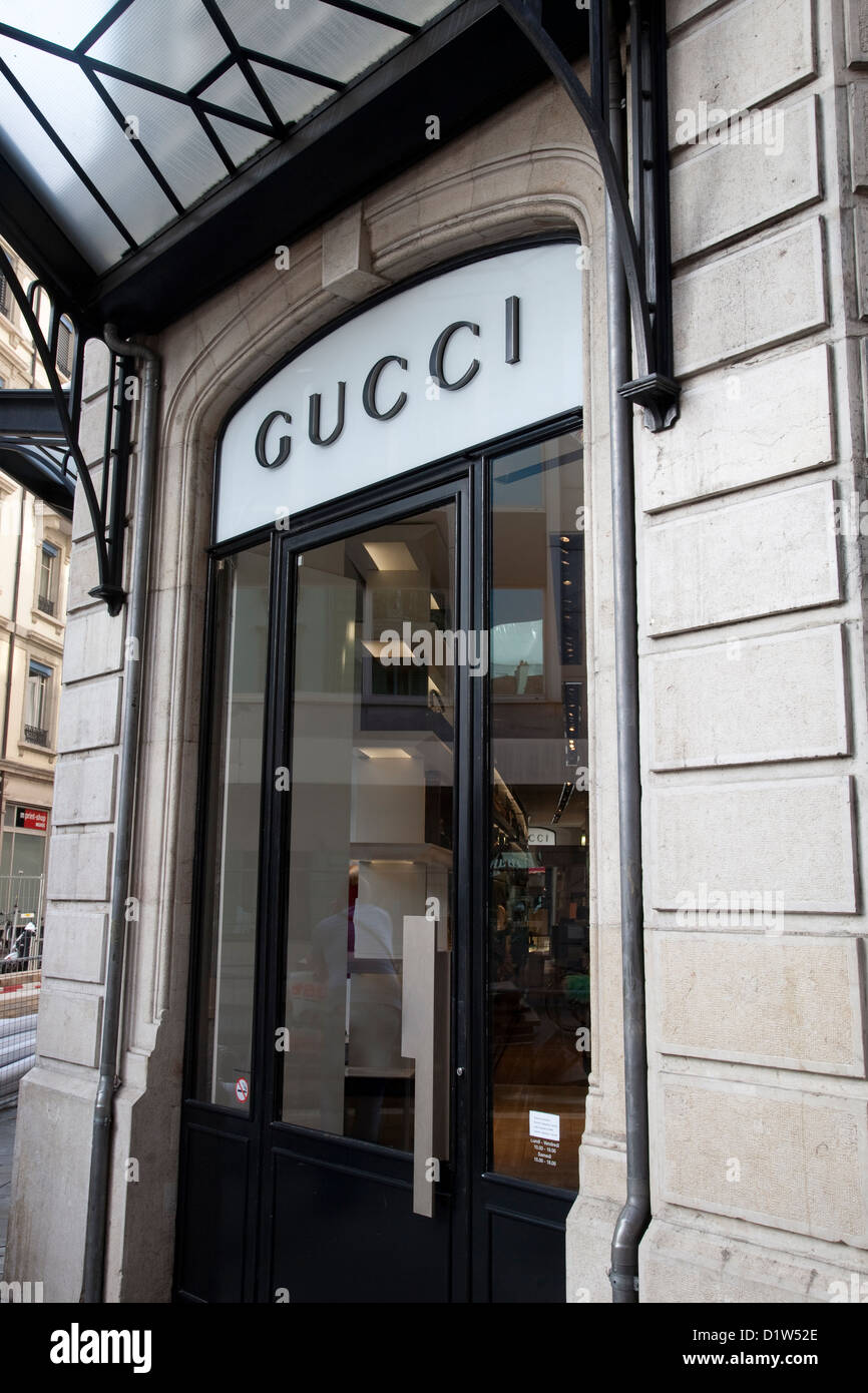 Gucci-Shop; Rue Rhône Straße; Genf; Schweiz; Europa Stockfotografie - Alamy