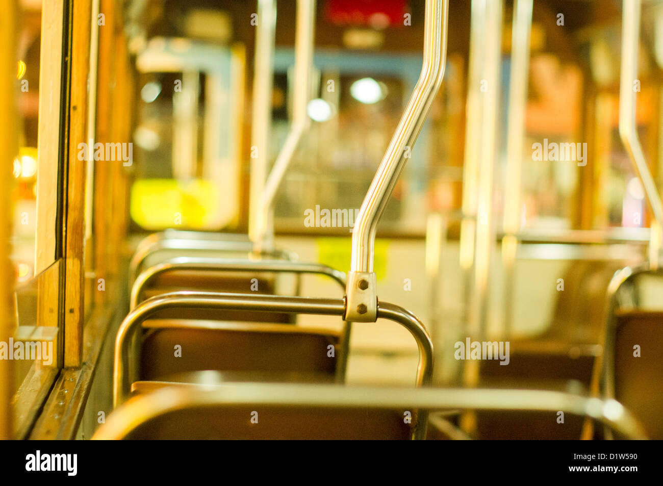 leer oder niemand Konzepte der Straßenbahn in Hongkong. Stockfoto