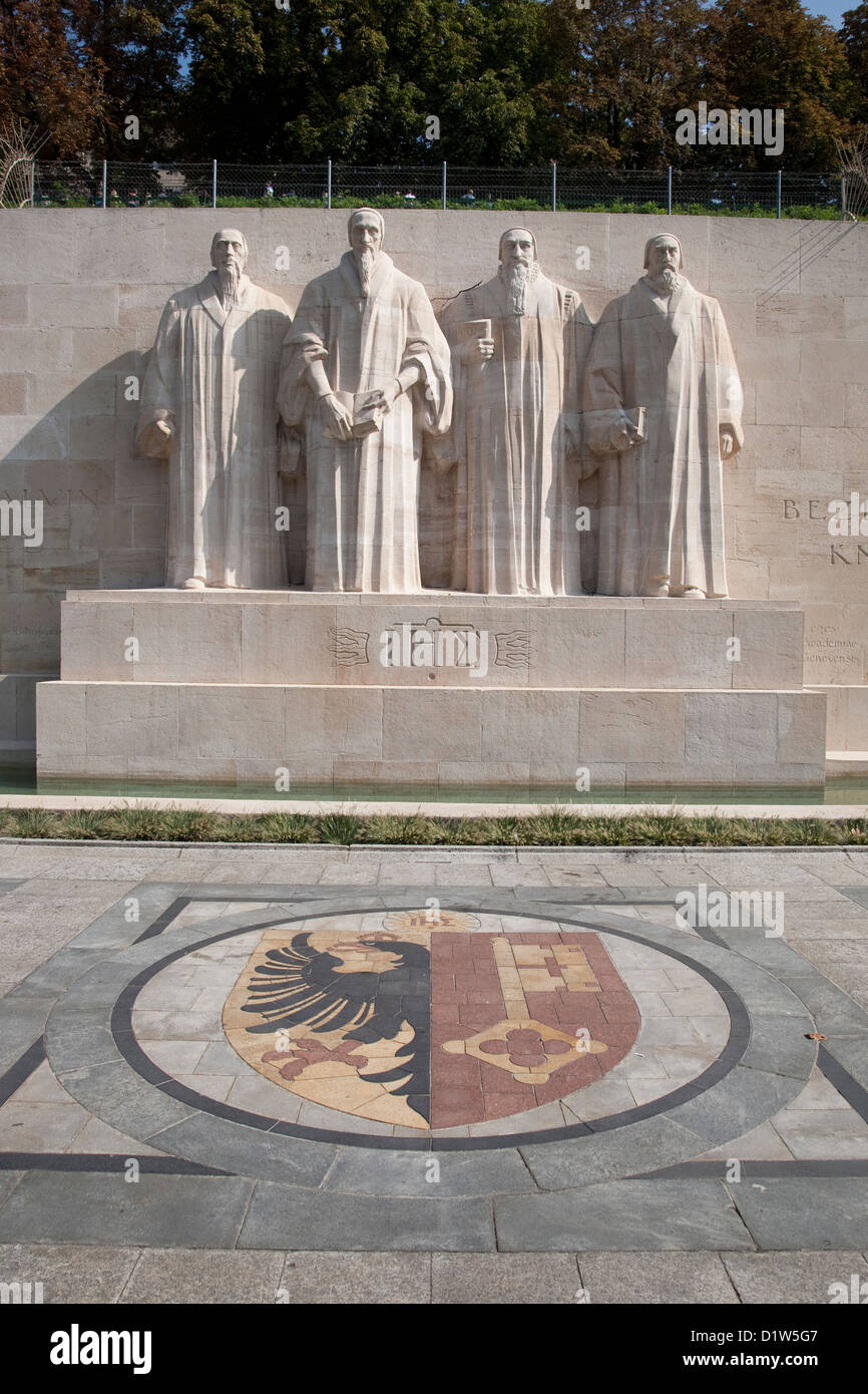 Reformation-Mauer-Denkmal in Bastions Park, Genf, Schweiz, Europa Stockfoto