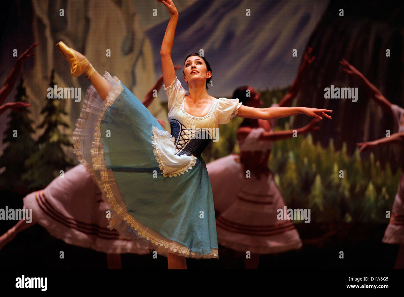 Staatliche Ballett of Georgia "Giselle" am Edinburgh Playhouse durchführen. Nino Gogua Stockfoto