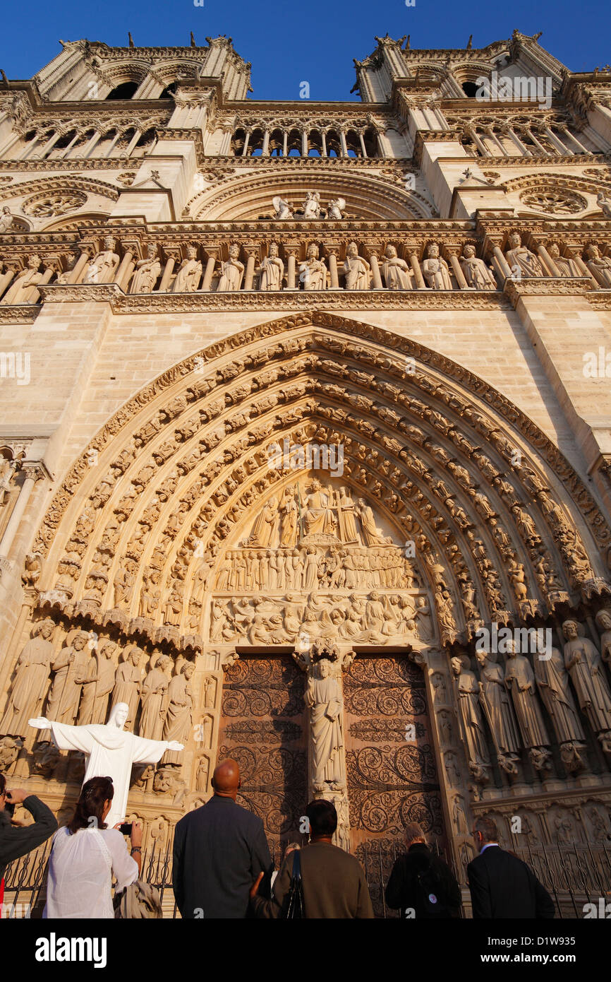 Notre Dame de Paris; La Cathédrale Notre-Dame de Paris Stockfoto