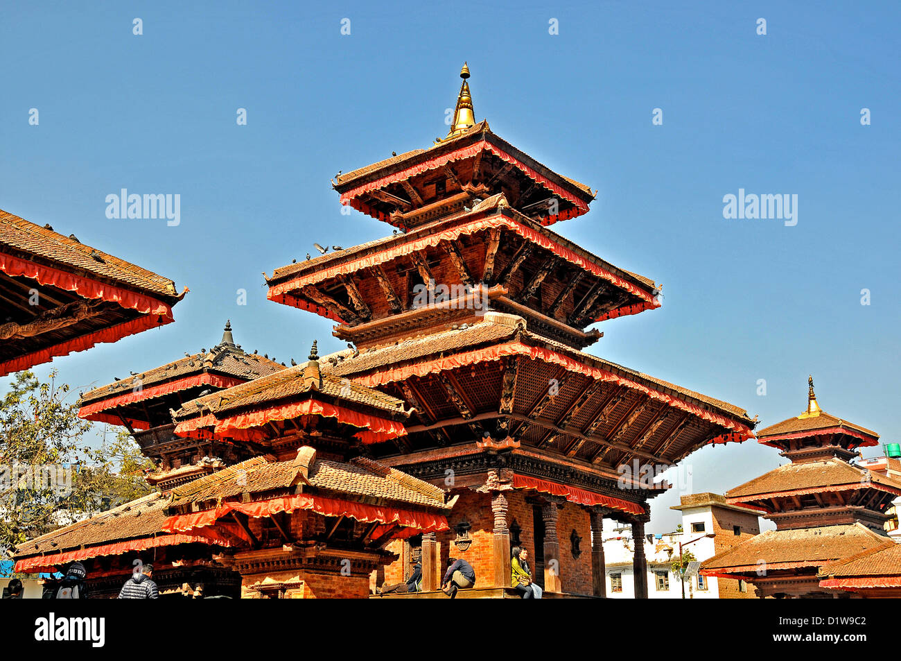 Durbar Square Kathmandu Nepal Tempel Stockfoto