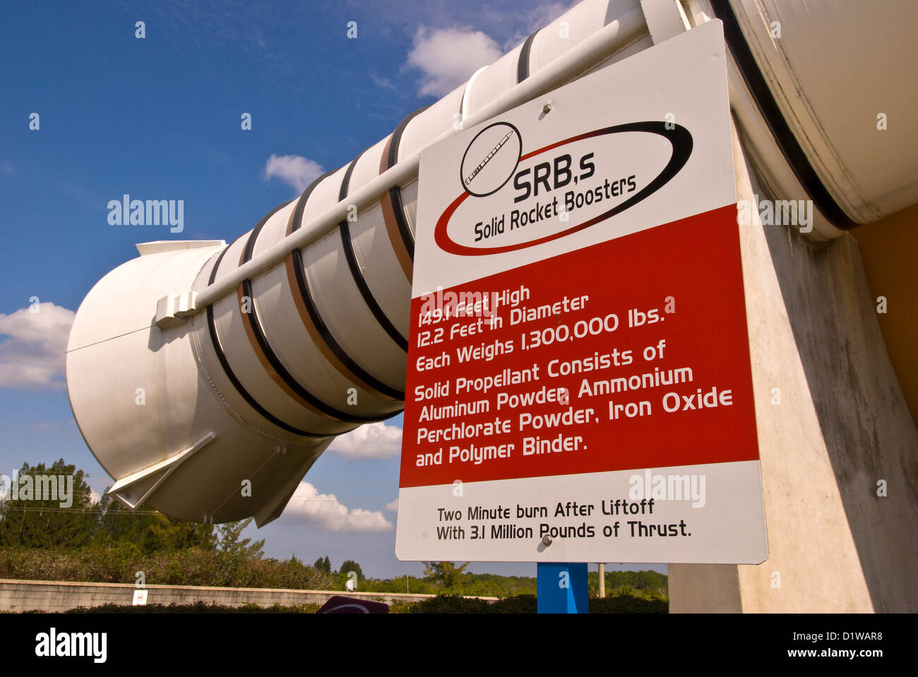 Apollo-solid Rocket Booster Rocket Garten Kennedy Space Center Visitor Center, Florida Stockfoto