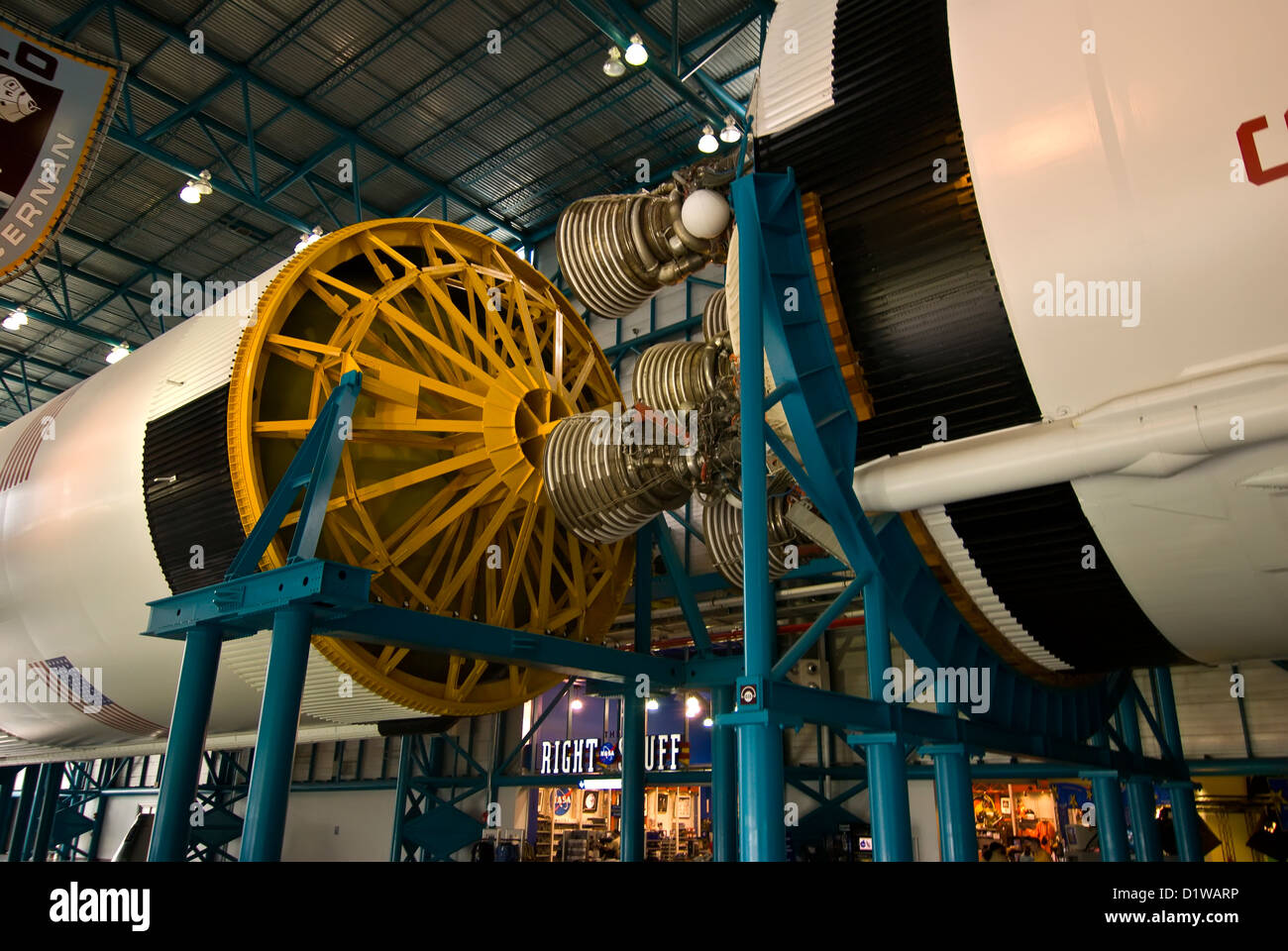 Apollo-Rakete Raumfahrzeug Docking-Mechanismus anzeigen Kennedy Space Center Visitor Center, Florida Stockfoto