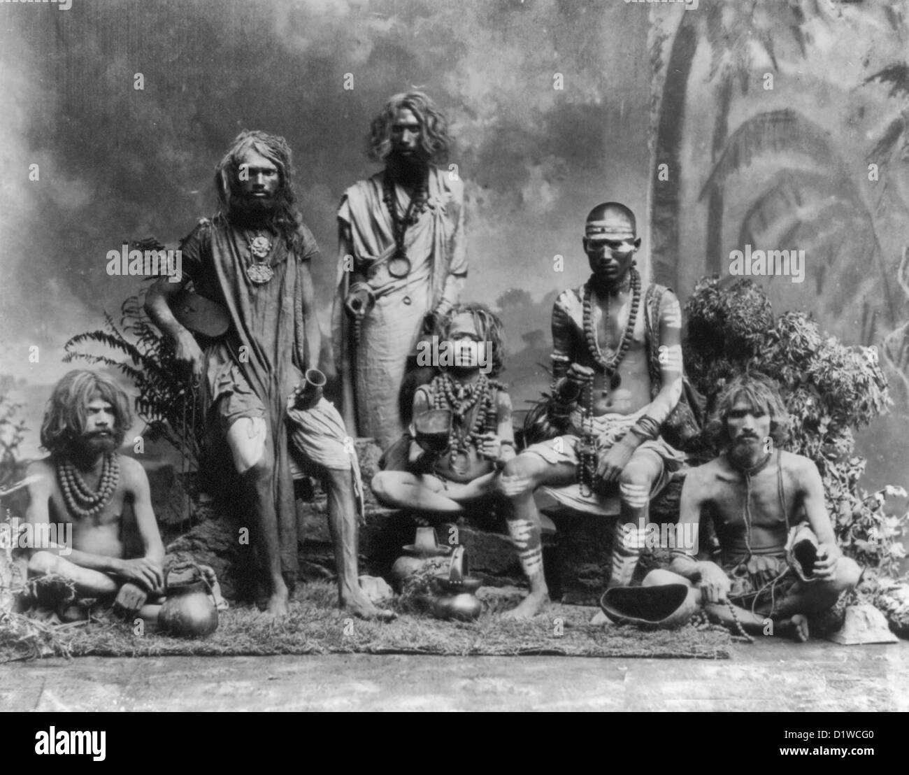 Gruppe der Fakire, Indien, um 1900 Stockfoto