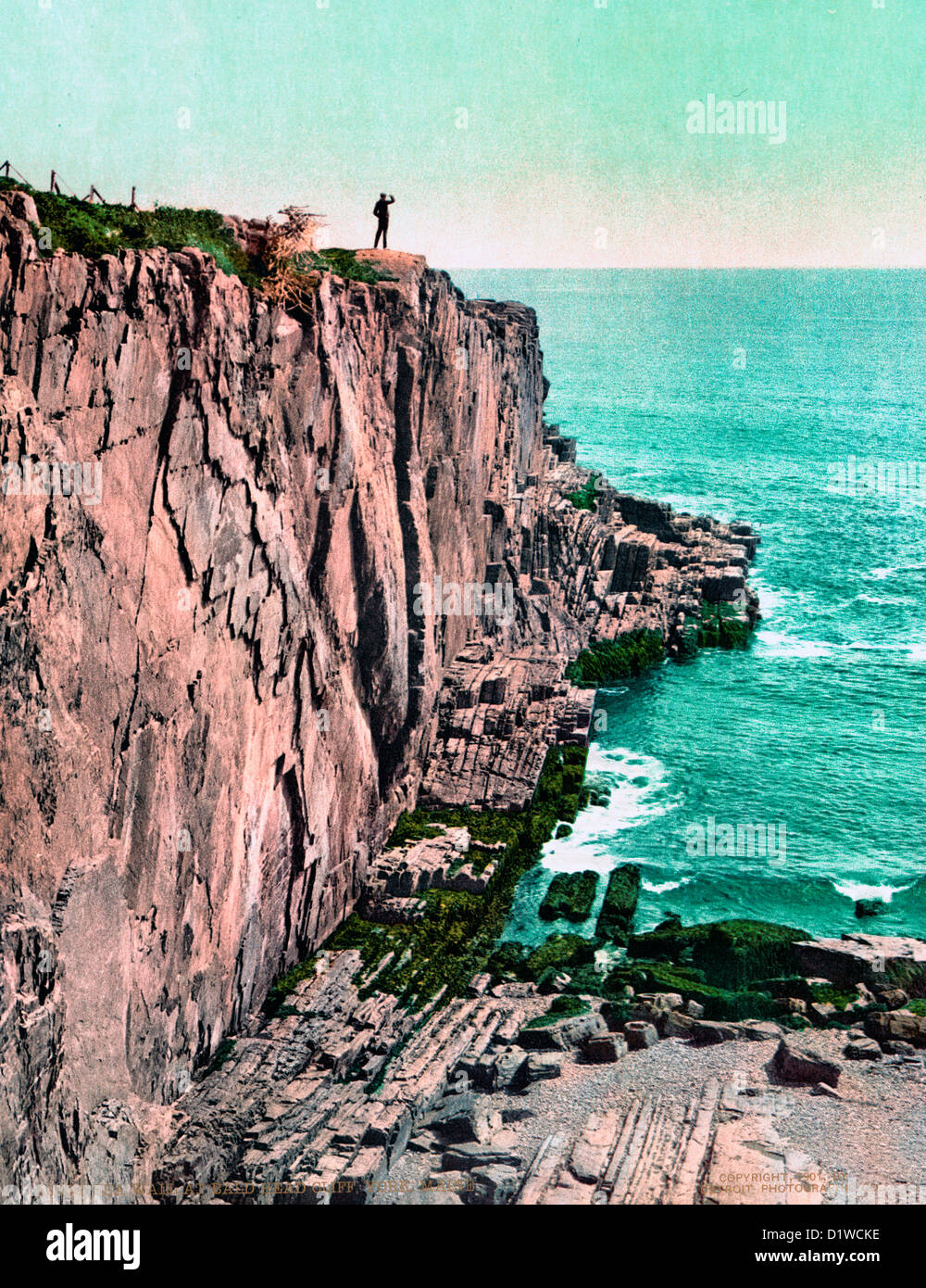 Deich am kahlen Kopf Felsen, York, Maine, 1901 Stockfoto