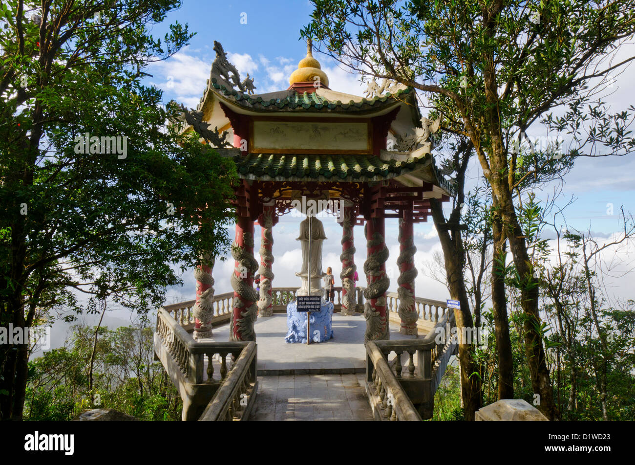 Buddhistischen Schrein am Berg, Ba Na Hügel, Da Nang, Vietnam Stockfoto