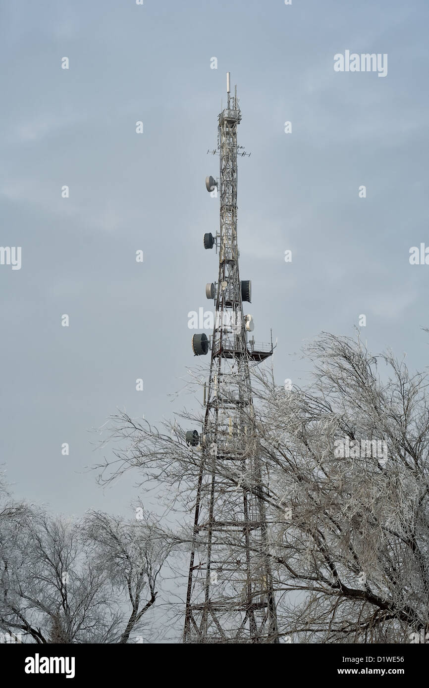 Antenne, Rundfunk, Mobilfunk, Kommunikation, Verbindung, Gericht, Elektronik, Unterhaltung, Ausrüstung, Gitter, Medien, Netzwerk, Ra Stockfoto