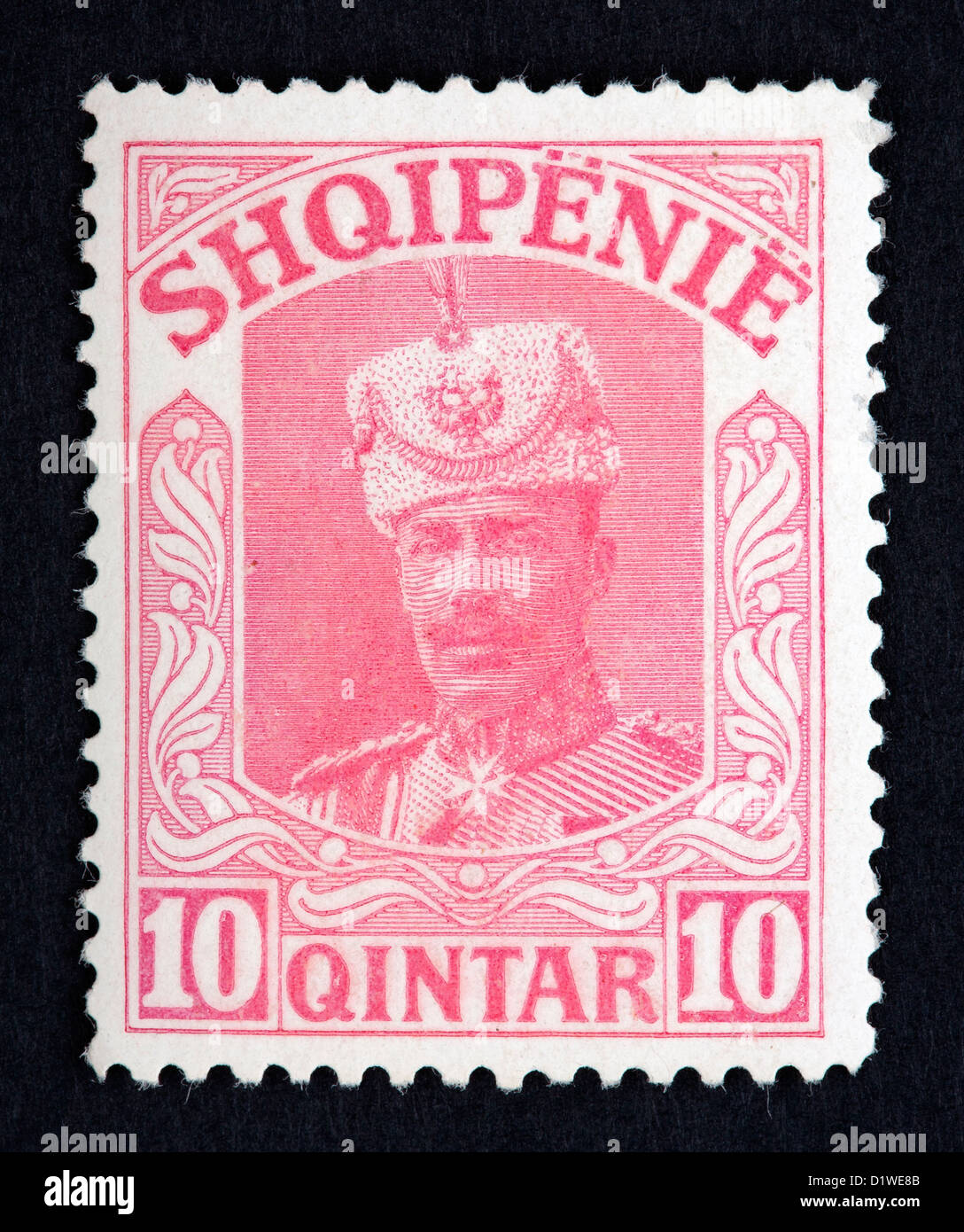 Albanischen Briefmarke Stockfoto