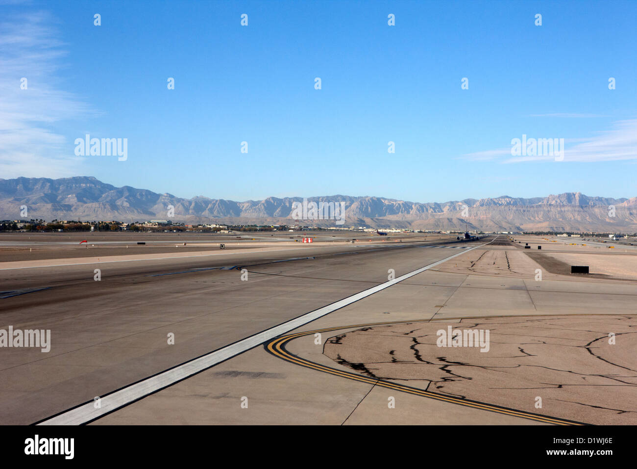 Start-und Landebahn am McCarran International Airport Las Vegas Nevada, USA Stockfoto