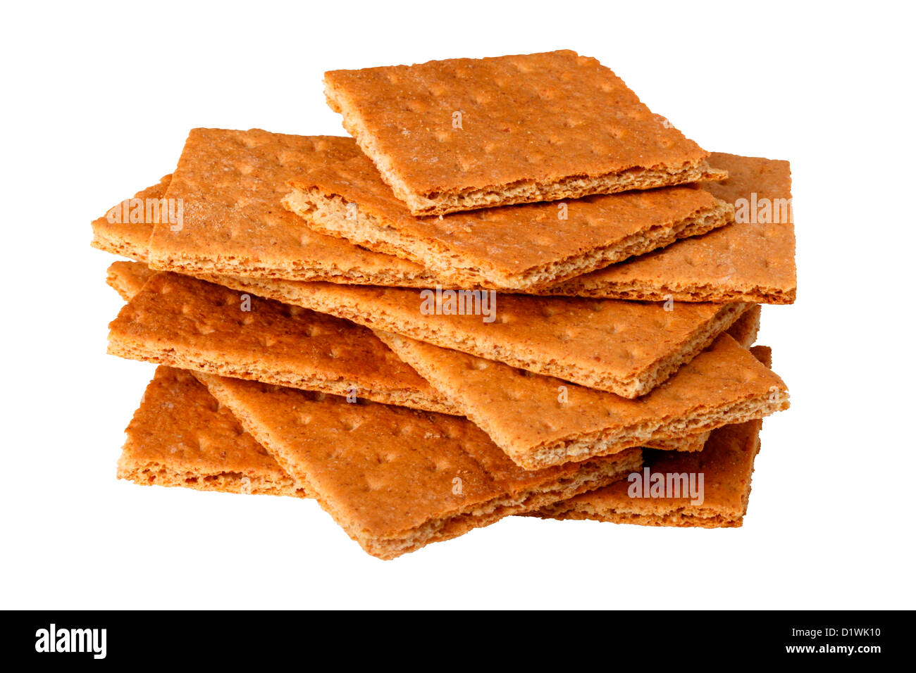 SCHNEIDEN SIE AUS AMERIKANISCHEN GRAHAM CRACKER Stockfoto