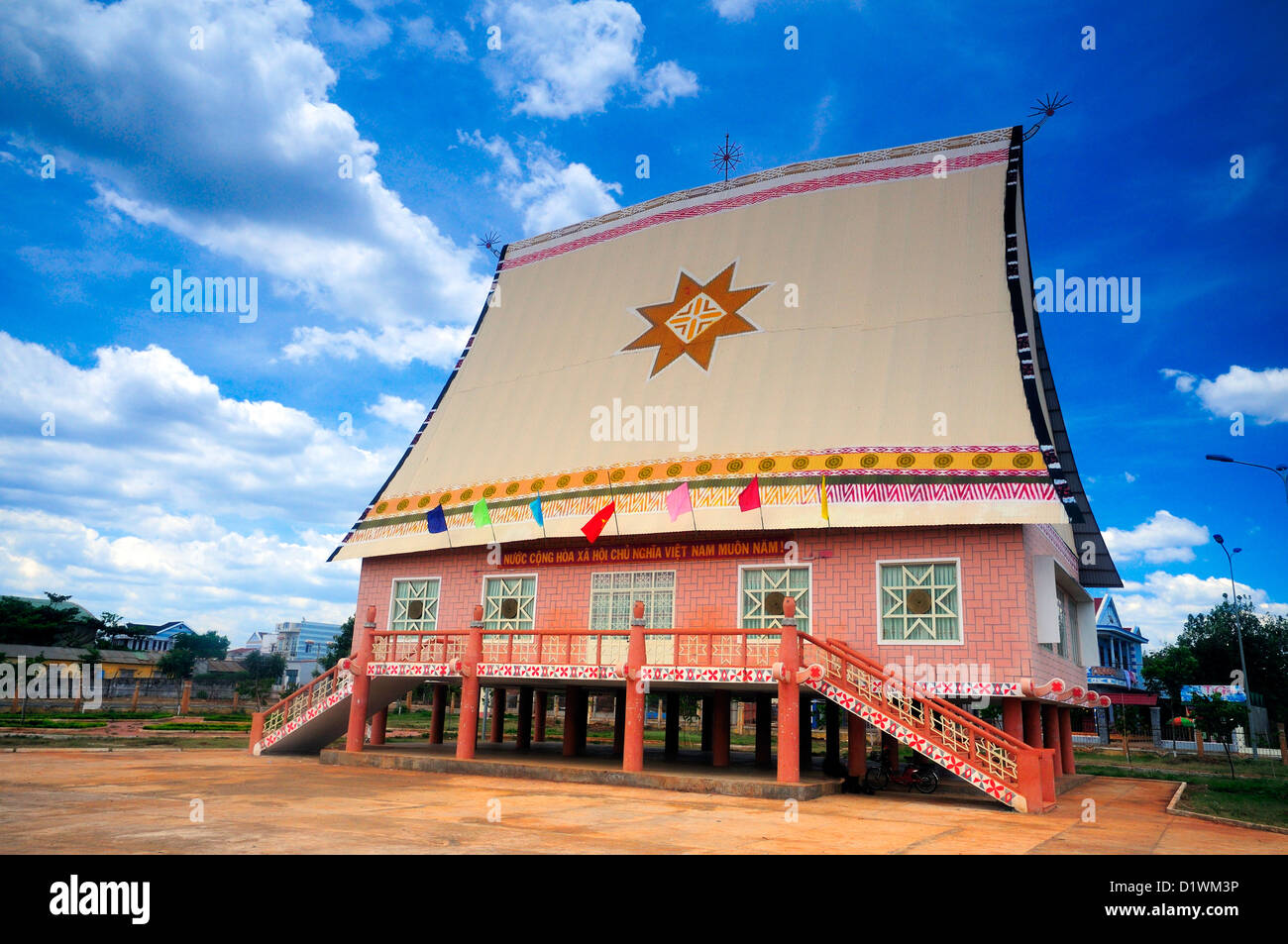 Ethnische Gemeindehaus Chu SE, Gia Lai Province, Vietnam Stockfoto