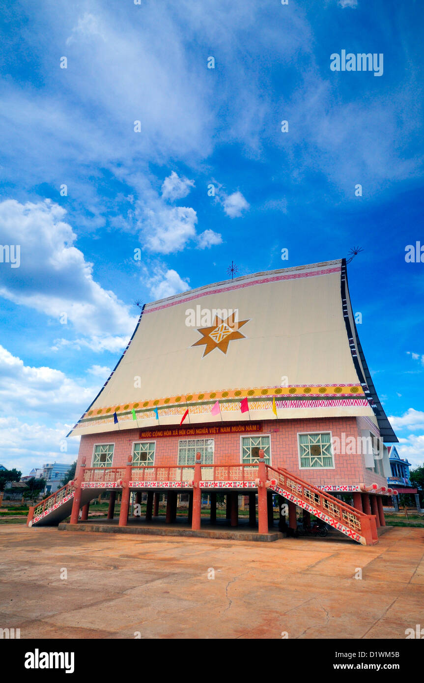 Ethnische Gemeindehaus Chu SE, Gia Lai Province, Vietnam Stockfoto