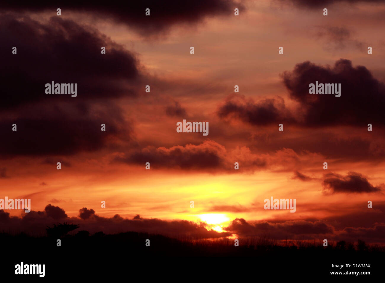 Sonnenuntergang Stockfoto