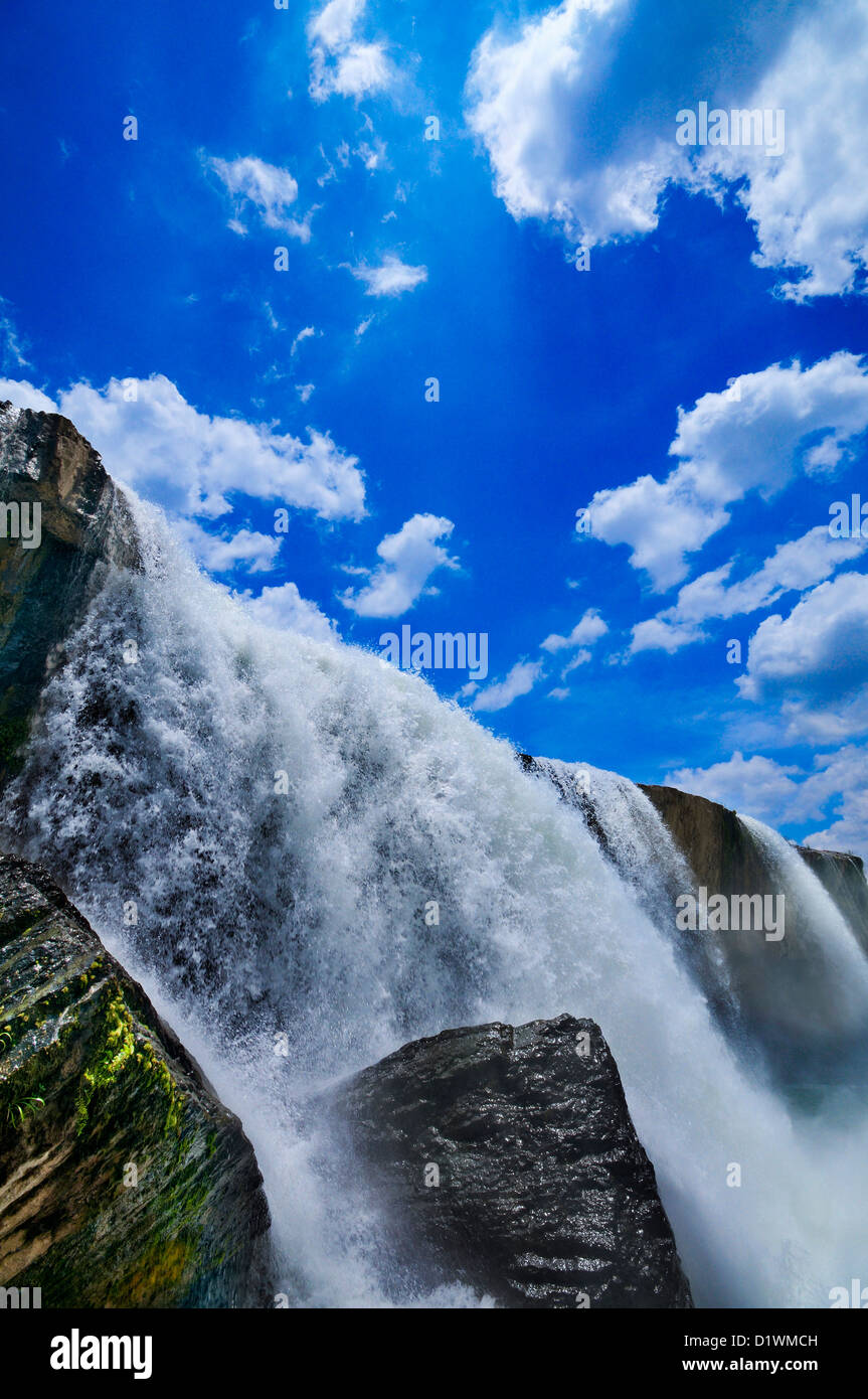 Blockwagen Sie Sap Wasserfall, Hochland. Buon Ma Thuot, Dak Lak, Vietnam Stockfoto