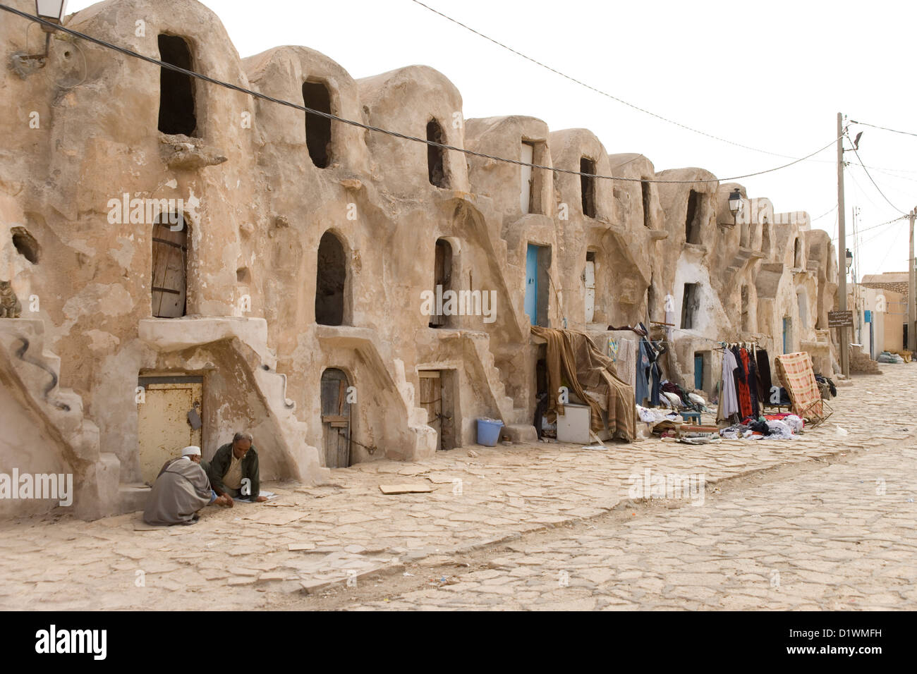Ksar von Medenine befestigte Getreidespeicher in der Sahara Wüste in Tunesien Stockfoto