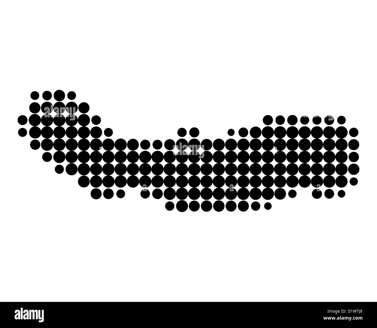 Karte von Sao Miguel Stockfoto