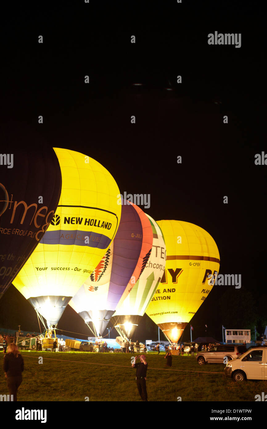 Bristol International Balloon Fiesta Night Glow Stockfoto