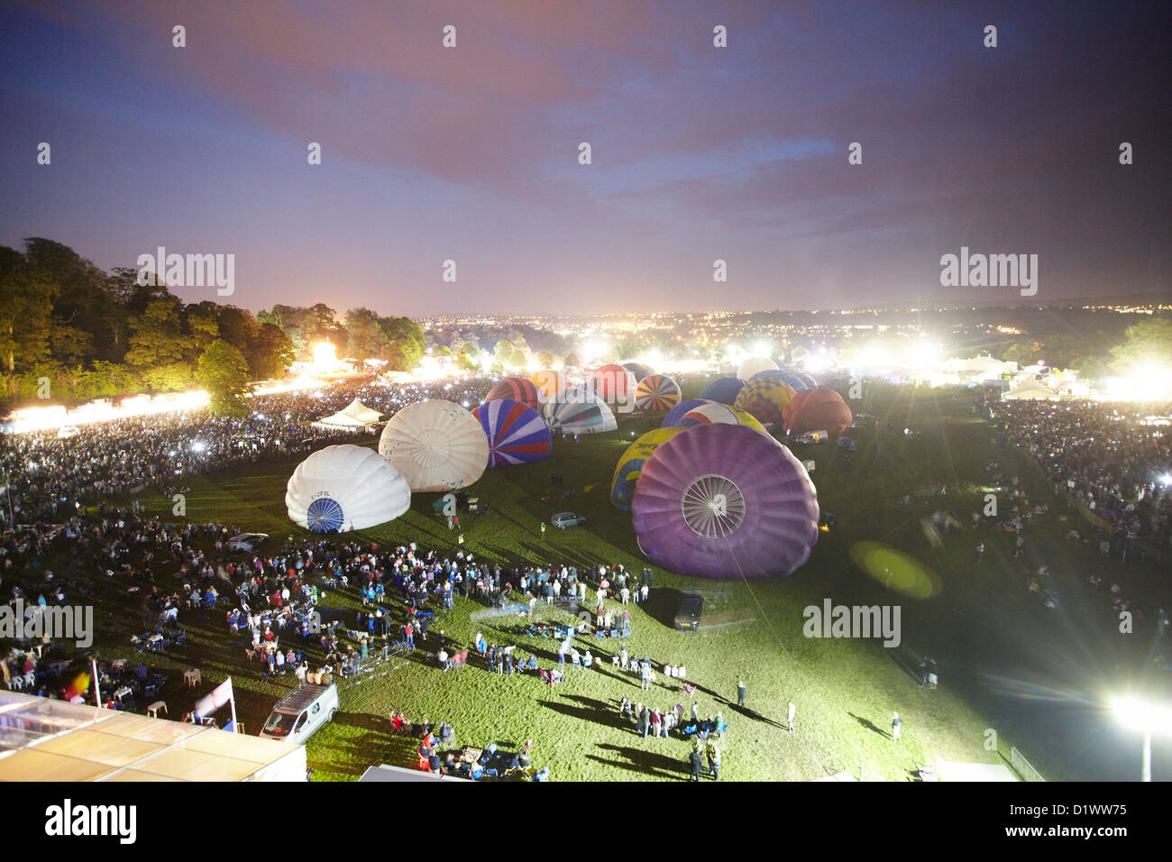 Bristol International Balloon Fiesta Night Glow Stockfoto