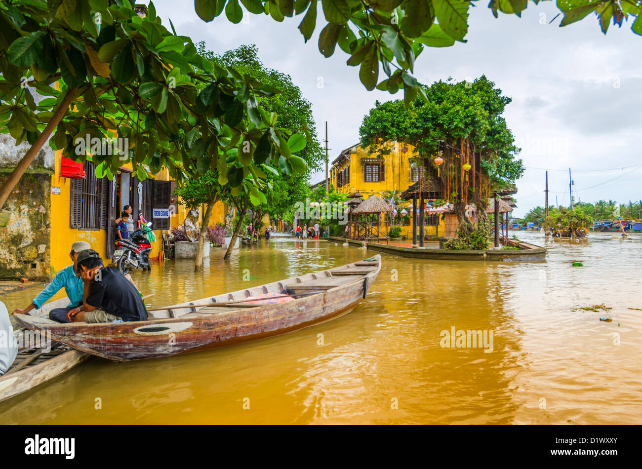 Hoi an eine Stadt im Zentrum bei Überschwemmungen, Vietnam Stockfoto