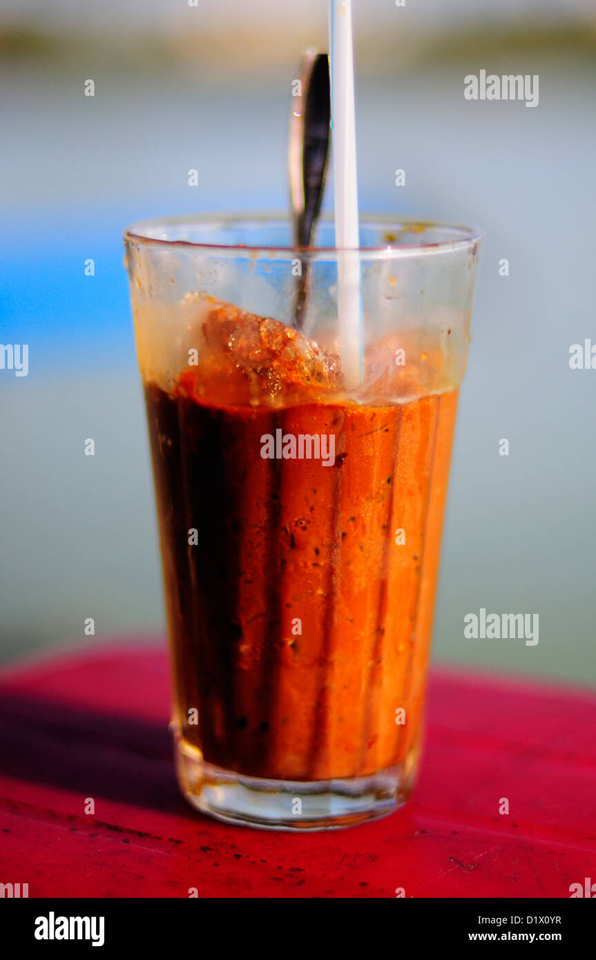 Vietnamesischer Eiskaffee - Ca Phe Sua da oder Café Sua da Stockfoto