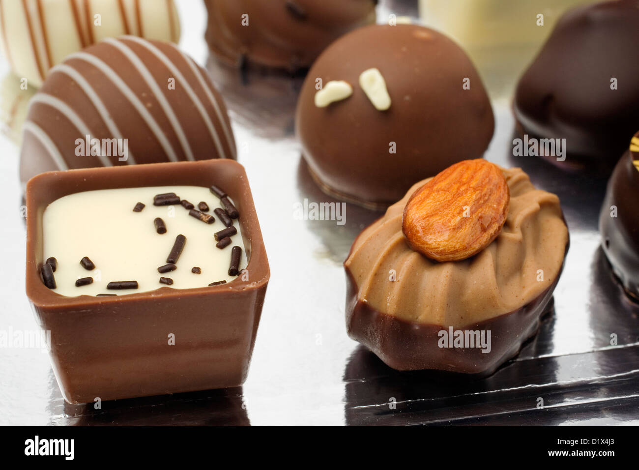 Schokolade Süßigkeiten Stockfoto