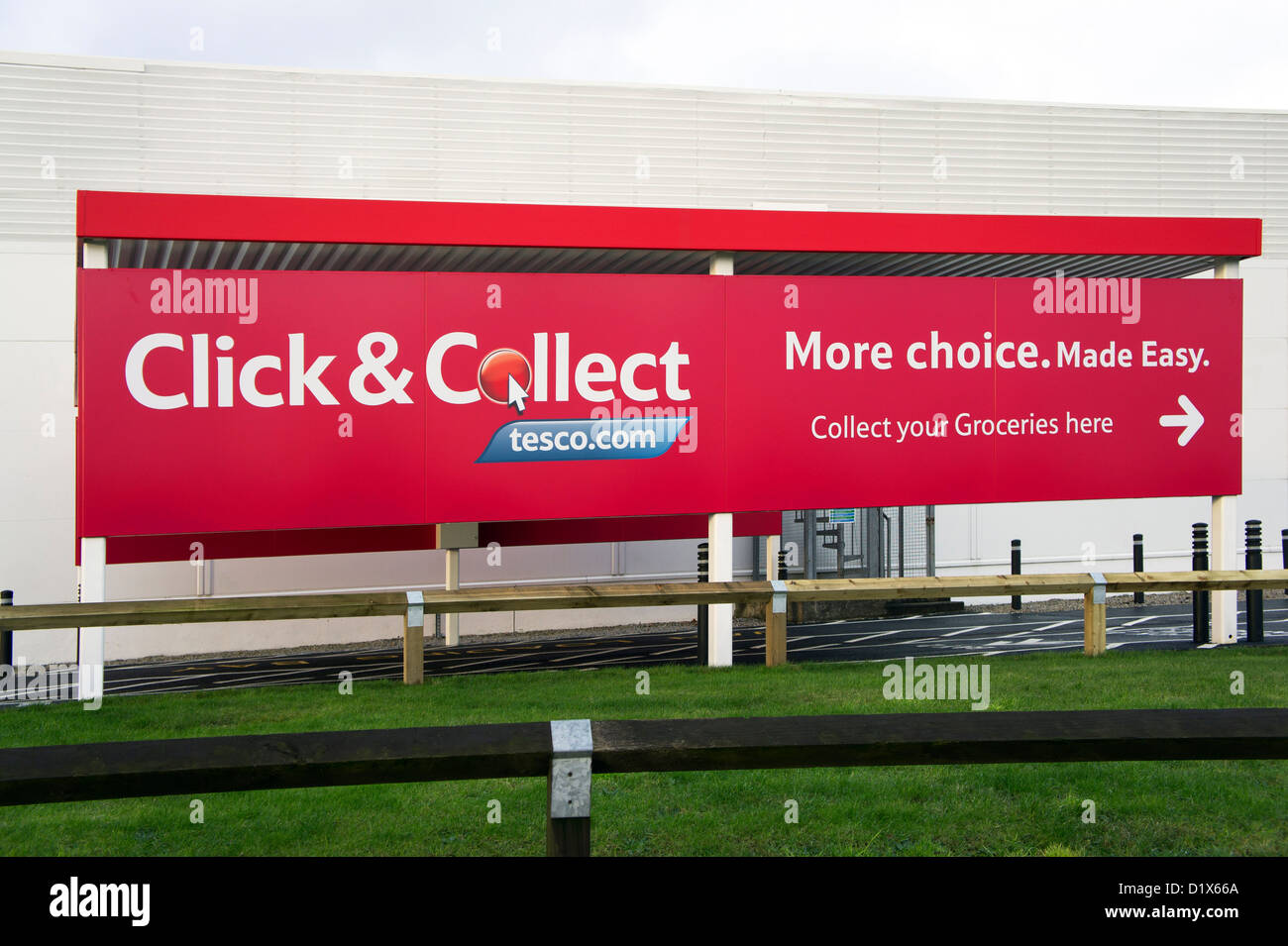 Tesco "click and collect" Sammelstelle Stockfoto