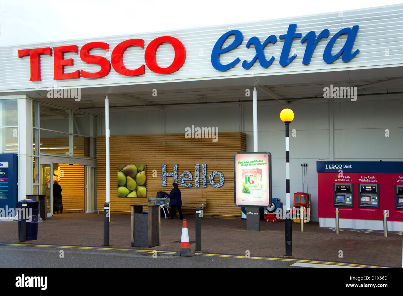 Ein Tesco Extra-store Stockfoto