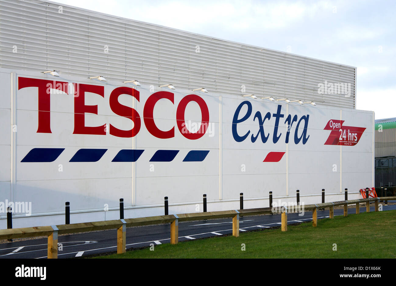 Ein Tesco Extra-store Stockfoto