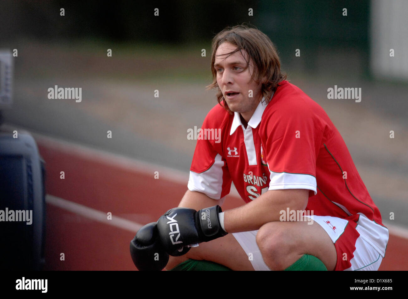 Wales Rugby-Training im Vale Resort in Cardiff vor ihren Herbst Reihe von Länderspielen im Jahr 2009. Nur zur redaktionellen Verwendung. Stockfoto