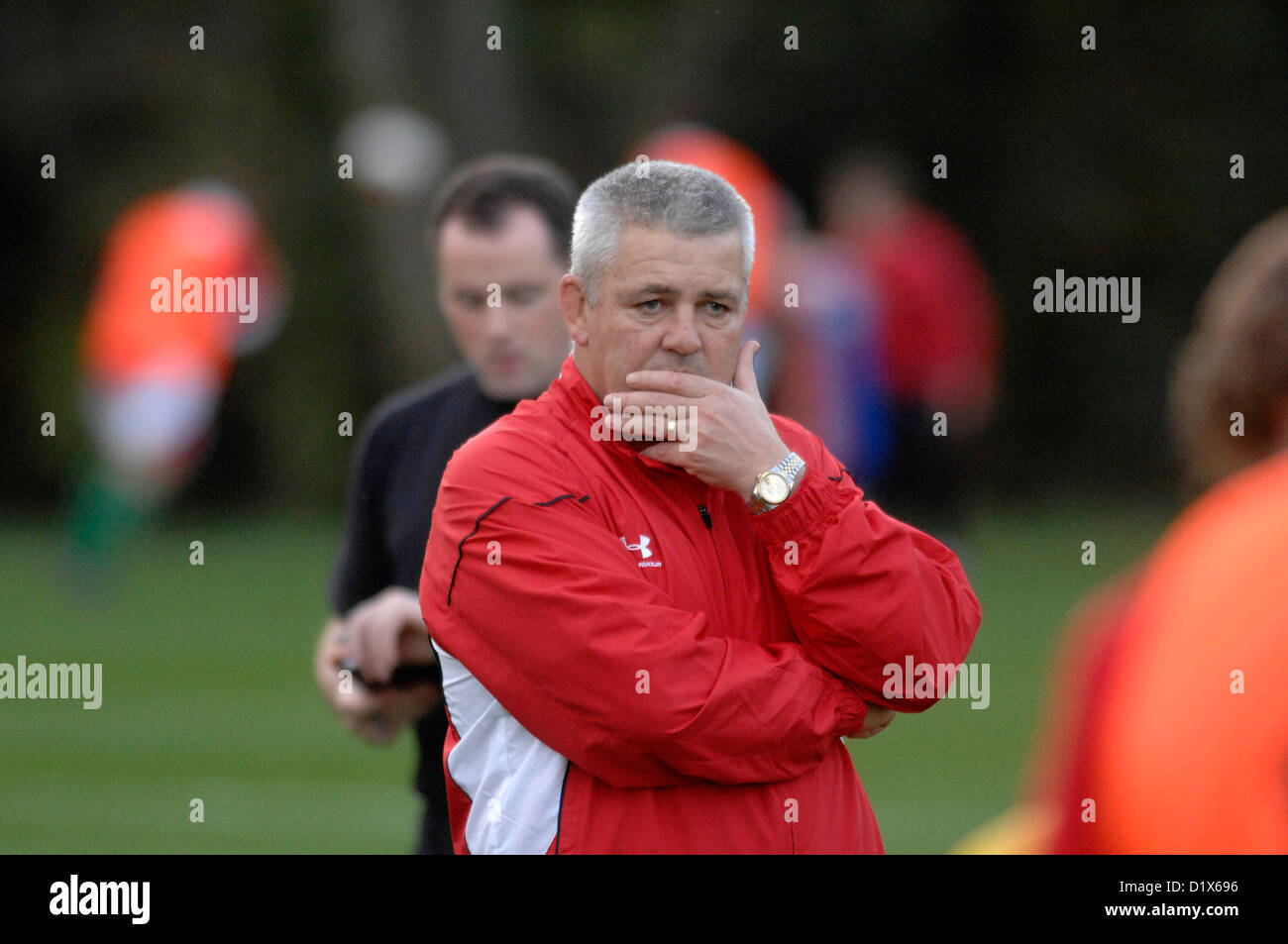 Wales Rugby-Training im Vale Resort in Cardiff vor ihren Herbst Reihe von Länderspielen im Jahr 2009. Nur zur redaktionellen Verwendung. Stockfoto