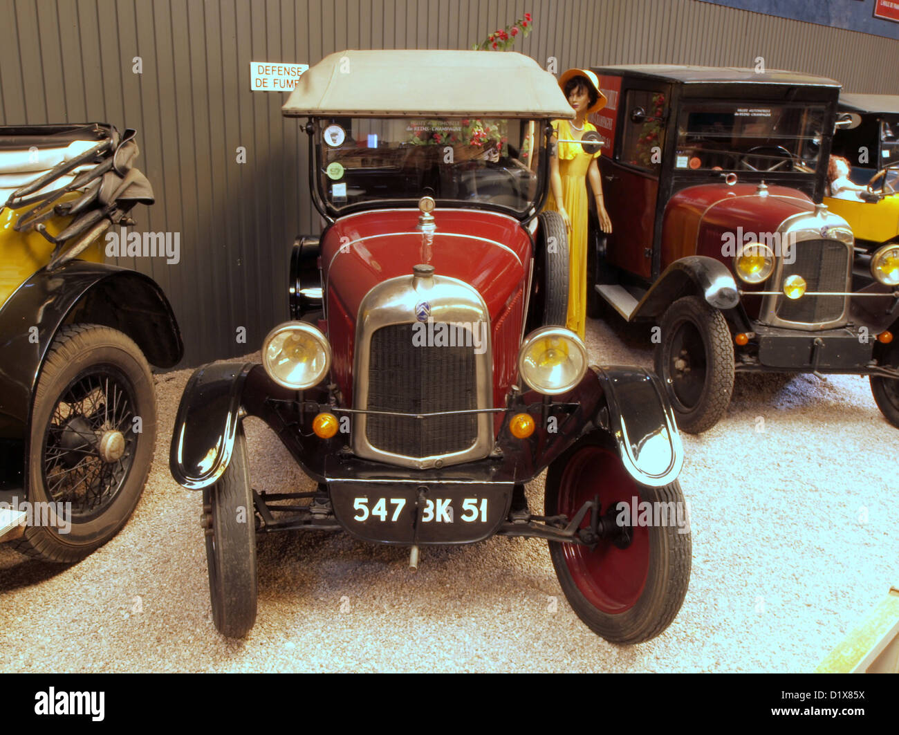 Automobil-Museum Reims Champagne 1925 Citroen C3 Stockfoto