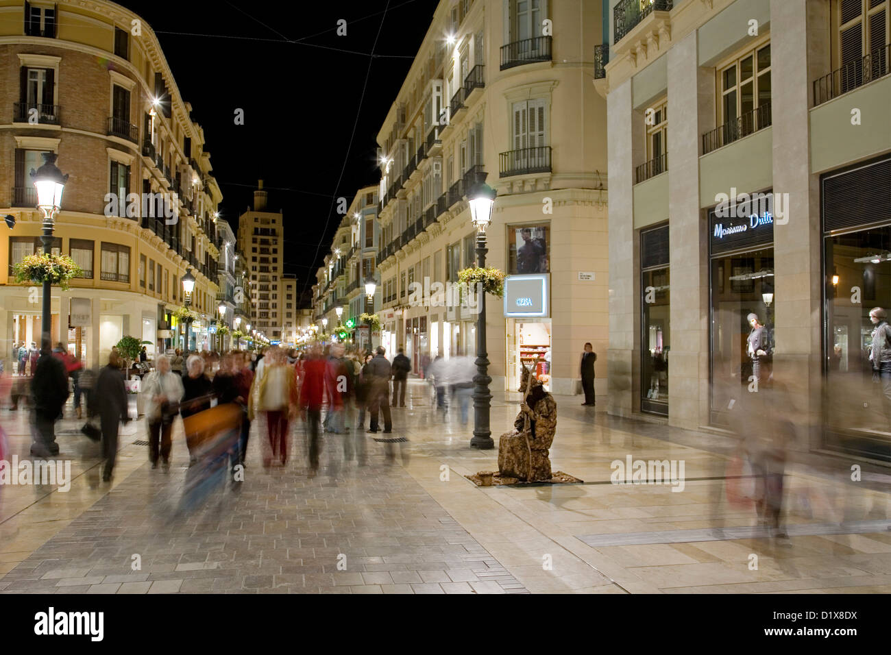 Gewerbegebiet Calle Larios Malaga Andalusien Spanien Stockfoto