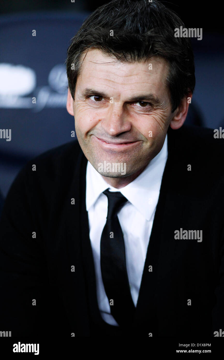 Tito Vilanova (Barcelona), 6. Januar 2013 - Fußball / Fußball: Spanisch "Liga Espanola" match zwischen FC Barcelona 4: 0 RCD Espanyol Barcelona im Camp Nou in Barcelona, Spanien. (Foto von D.Nakashima/AFLO) Stockfoto