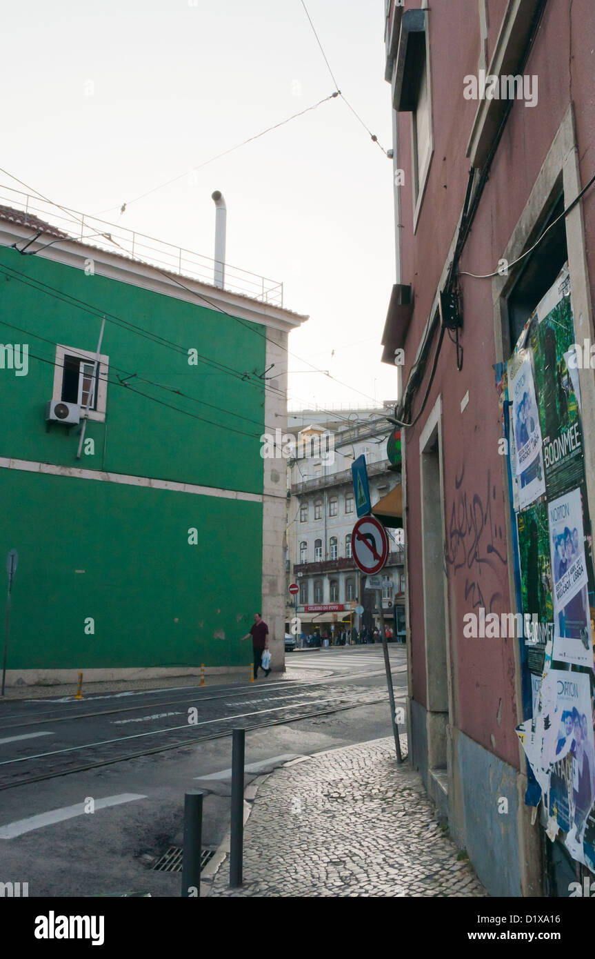 Street im Alcantara, Lissabon, Portugal Stockfoto