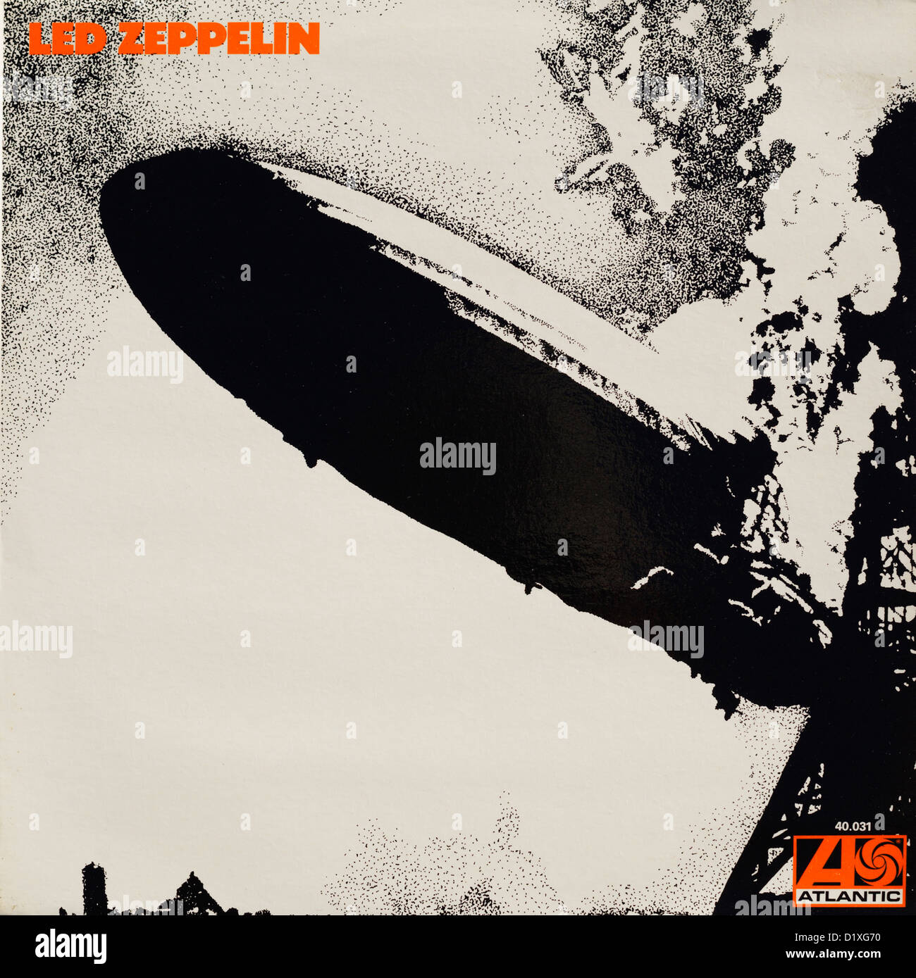 Zeppelin-Debüt-Rekord Album-Cover auf Atlantic Records führte.  Nur zur redaktionellen Verwendung. Stockfoto